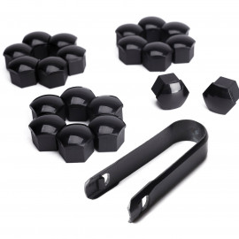 Rallye Caps - Abdeckungen für Radschrauben / Muttern 21 mm schwarz