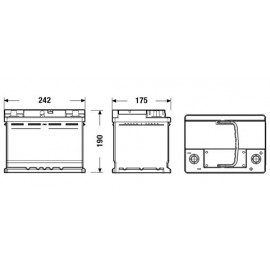 Exide Starterbatterie 12 Volt 60 AH für PKW mit Start/Stop Funktion