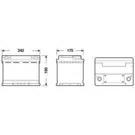 Exide AGM Starterbatterie 12 Volt 60 AH für PKW mit Start/Stop Funktion