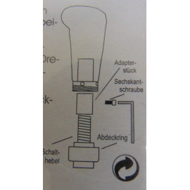 universal Schaltknauf echtes Leder und Carbon